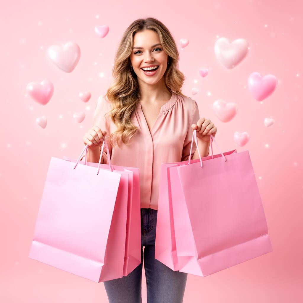 Happy shopper with Evrythingirly bags